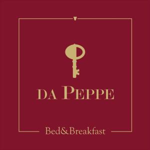 una tarjeta roja con una llave y las palabras da pepper en B&B da Peppe, en Rotonda