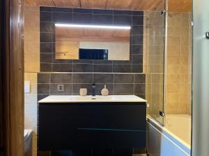 Koupelna v ubytování Ferienapartement Hinterdorf