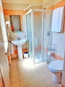 Koupelna v ubytování Agriturismo Ceolara