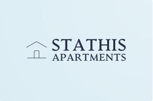 a diagram of a house with the words status apartments at Stathis Apart 2 in Amorgos