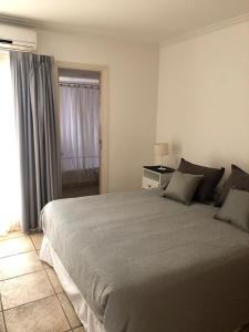 a bedroom with a large bed and a window at Departamento quinta sección in Mendoza