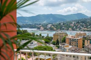 a view of a city with a river and buildings at Seaview Flat by PortofinoVip AC, Parking,Terrace in Rapallo