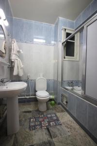 y baño con aseo y lavamanos. en Hotel Hydra en Argel