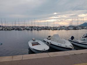 a group of boats docked in a marina at Studio apartmani Dream Iv in Šušanj