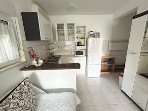 Kuchyň nebo kuchyňský kout v ubytování Apartments Sanda