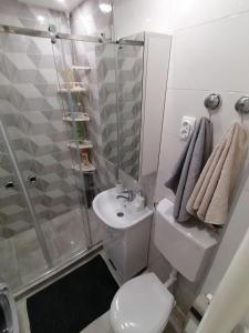 Ein Badezimmer in der Unterkunft JM Apartman