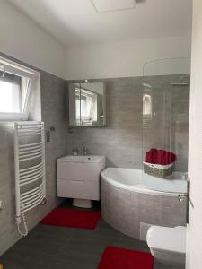 Kúpeľňa v ubytovaní Szőlőskert Apartman 8 fős