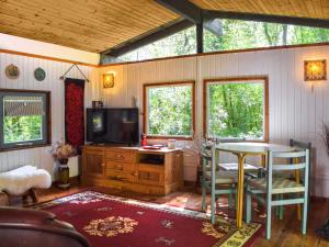 TV a/nebo společenská místnost v ubytování The Cabin