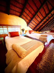 a bedroom with two beds in a room at Kruger River View in Marloth Park