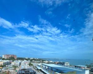 a view of a city with a blue sky at Private Condo Port Dickson Waterfront in Port Dickson