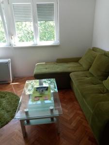 ein Wohnzimmer mit einem Sofa und einem Couchtisch in der Unterkunft Martin in Belgrad