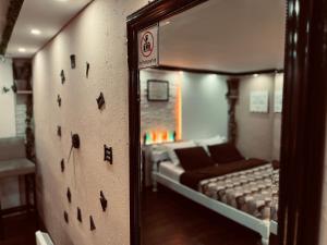 Una cama o camas en una habitación de Apartman Podroom