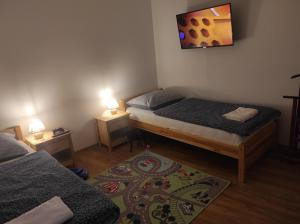 Postel nebo postele na pokoji v ubytování Apartmán Poštolka