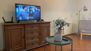 TV a/nebo společenská místnost v ubytování Theros Garden House