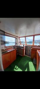 a view of the inside of a boat at Yakamoz A in Marmaris