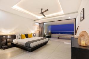 Postel nebo postele na pokoji v ubytování STUNNING SEA VIEW DESIGN LOFT WITH INFINITY POOL - Aqua Villa Samui Atlantis 9 + 23 fotografií