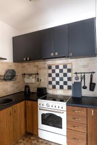 A kitchen or kitchenette at Apartments Castello Risano