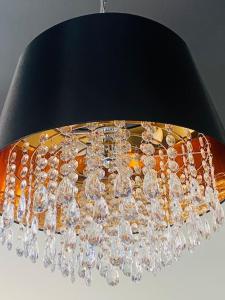 a chandelier with a bunch of diamonds on it at Val Rosandra 