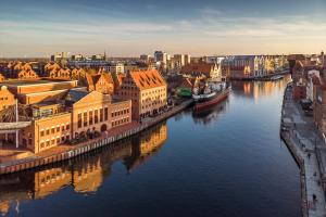 Výhľad na mesto Gdansk alebo výhľad na mesto priamo z apartmánu