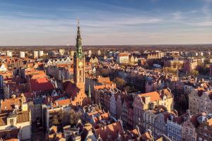 Výhľad na mesto Gdansk alebo výhľad na mesto priamo z apartmánu