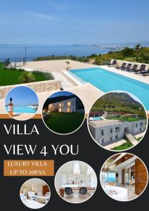 uma colagem de fotografias de uma villa viva até em Villa View 4 You em Podstrana