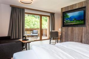 Postel nebo postele na pokoji v ubytování Hotel Schiederhof