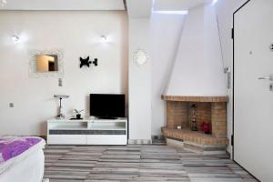 TV a/nebo společenská místnost v ubytování Villa Dionysia Apartment A1