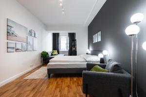 Posteľ alebo postele v izbe v ubytovaní Stylish apartment next to Schwedenplatz