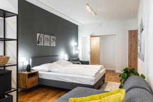 Posteľ alebo postele v izbe v ubytovaní Stylish apartment next to Schwedenplatz