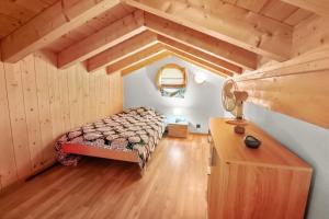 Logement avec vue sur la plaine 객실 침대