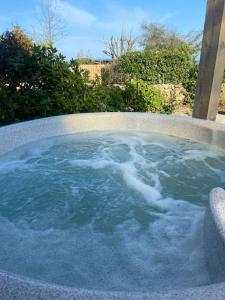 Πισίνα στο ή κοντά στο Delightful 3 bed cottage with hot tub & sea views.