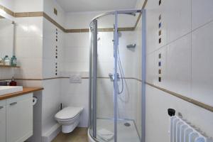 a bathroom with a shower and a toilet at Cannes centre-Palais-200m des plages in Cannes +10 photos