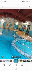 a large swimming pool with two swimming lanes at 3.9. Tudor Court in Hayle