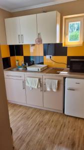 A kitchen or kitchenette at ALFA Szálláshely