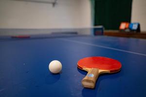 a pool cue and a ball on a pool table at シースペースロード SeaSpaceRoad in Onna