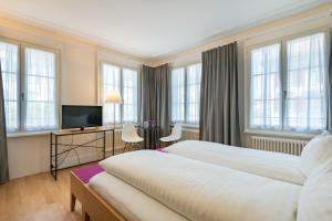 TV a/nebo společenská místnost v ubytování Linde Heiden Swiss Quality Hotel