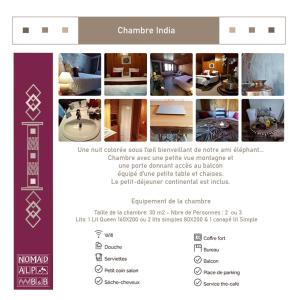 a screenshot of a website for a furniture store at NOMAD ALP B&B in Marthod