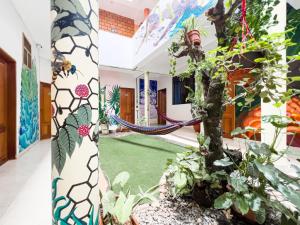 Zahrada ubytování El Mural Backpackers