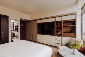 Posteľ alebo postele v izbe v ubytovaní Nobu Hotel Barcelona