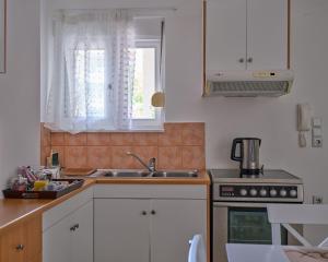 a kitchen with a sink and a stove at comfort apartment in Tripoli