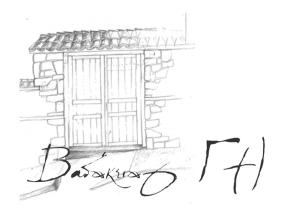 Zítsa的住宿－Βαδόκειος ΓΗ，砖墙中窗口的图画