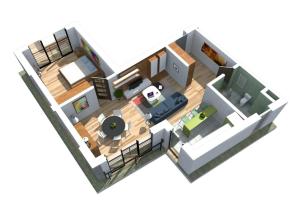 plan piętra domu w obiekcie Apartmany Paradiso Shekvetili w mieście Shekhvetili
