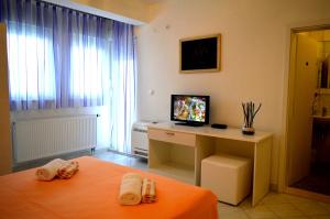 TV a/nebo společenská místnost v ubytování Permarinus Apartments