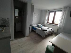 Postel nebo postele na pokoji v ubytování U Zajączka