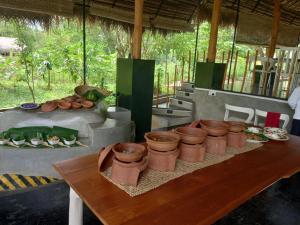 Un jardín fuera de Web of Life Resort Wasgamuwa