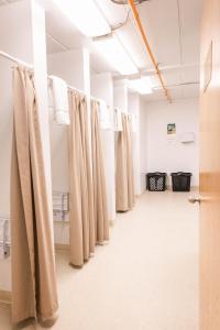 a row of curtains in a hospital room at Delta Lodge in Delta Junction