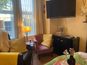 Χώρος καθιστικού στο Mountroyal Victorian Studio Self Catering Apartment 3