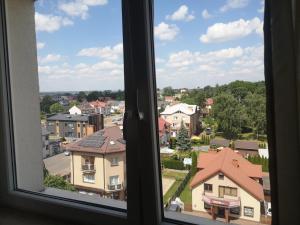a view from a window of a town at Kawalerka Łomża in Łomża