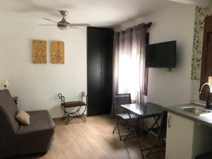 TV a/nebo společenská místnost v ubytování Hostal-Restaurante Fogón de Gredos