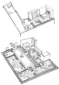 a schematic diagram of a house at Casa Lindos in Lindos
